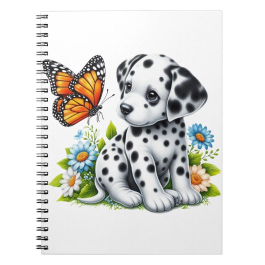 Carnet Joli(e) ami(e) dalmate/papillon (Devant)