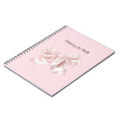 Carnet Joli en noeud rose (Côté gauche)