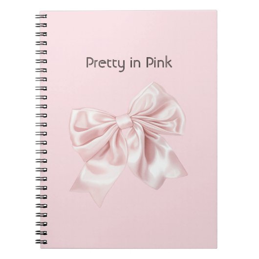Carnet Joli en noeud rose (Devant)