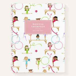 Carnet Joli Enfant de Gymnastique Multicolore Nom Personn