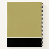 Carnet Joli entraîneur Cheer Personnalisé Or et Noir (Dos)