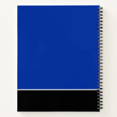 Carnet Joli entraîneur personnalisé bleu et noir (Dos)