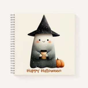 Carnet Joli Fantôme avec Café Halloween