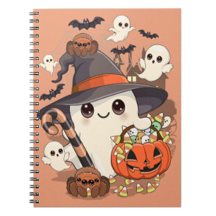 Carnet Joli fantôme d'Halloween de style Kawaii