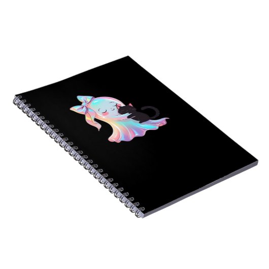 Carnet Joli fantôme Holographique Accrocher Chat Noir Cos (Côté Droit)