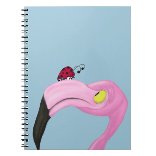 Carnet Joli Flamant rose rose (Devant)