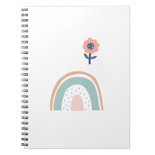 Carnet Joli Fleur Arc-en-ciel Boho Fleur Motif coloré