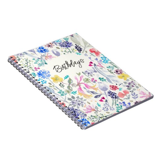 Carnet Joli floral peint (Côté Droit)