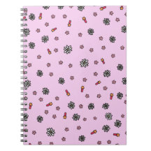 Joli floral rose et blanc avec des étoiles en rose