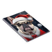 Carnet Joli French Bulldog Père Noël Noël Conception (Côté Droit)