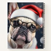 Carnet Joli French Bulldog Père Noël Noël Conception (Dos)