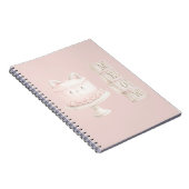 Carnet Joli Gâteau de Chat Rose Mignon Miaou (Côté Droit)