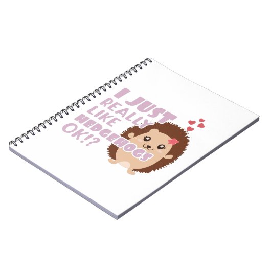Carnet Joli Hérisson J'Aime Vraiment Les Hérisson OK ? (Côté gauche)
