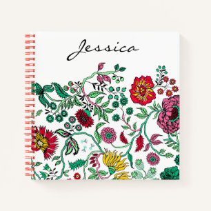 Carnet Joli Jardin Fleur Orné Art Personnalisé