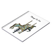 Carnet Joli Joyeux Parcours Carrousel Chevaux Spiral (Côté gauche)