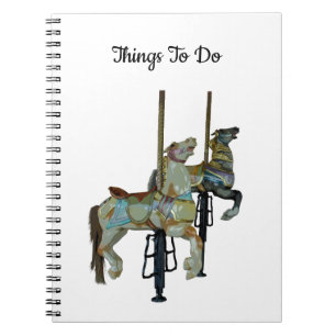 Carnet Joli Joyeux Parcours Carrousel Chevaux Spiral