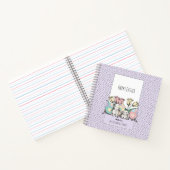 Carnet Joli lapin de lapin Pastel Pastel Nom personnalisé (Intérieur)