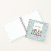 Carnet Joli lapin de lapin Pastel Pastel Nom personnalisé (Intérieur)