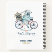 Carnet Joli lapin de Pâques à vélo (Dos)
