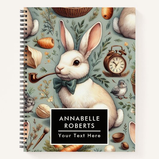 Carnet Joli lapin Vintage (Devant)