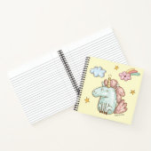Carnet Joli licorne heureux avec le nom de l'enfant (Intérieur)