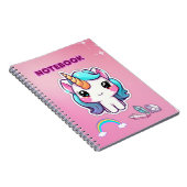 Carnet Joli Licorne Violette Mignon (Côté Droit)
