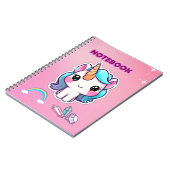 Carnet Joli Licorne Violette Mignon (Côté gauche)