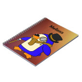 Carnet Joli manchot de dessin animé marron clair (Côté gauche)