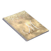 Carnet Joli marbre art or faux parties scintillant monogr (Côté Droit)