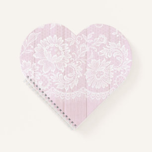 Carnet Joli Mariage en dentelle de bois rose
