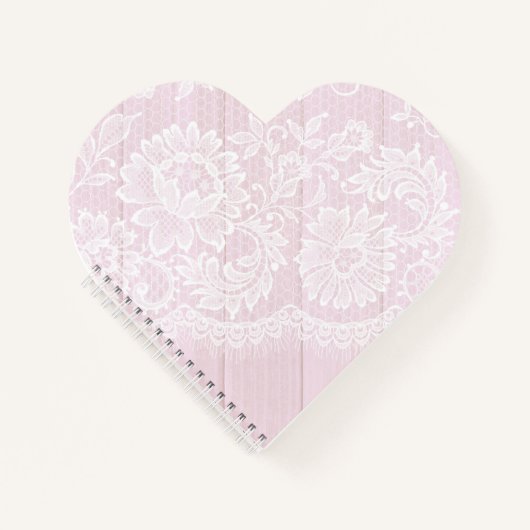 Carnet Joli Mariage en dentelle de bois rose (Devant)