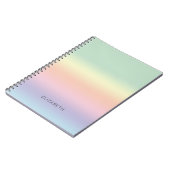 Carnet Joli mélange Pastel personnalisé (Côté gauche)