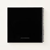 Carnet Joli Monogramme blanc noir géométrique (Dos)