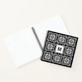 Carnet Joli Monogramme blanc noir géométrique (Intérieur)