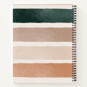 Carnet Joli monogramme botanique bleu fleuri adorable (Dos)