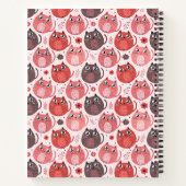 Carnet Joli Monogramme de Chat Rose Violet à Points (Dos)