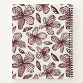 Carnet Joli Monogramme Floral Bourgogne (Dos)
