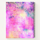 Carnet Joli monogramme iridescent argent pailleté faux br (Dos)