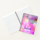 Carnet Joli monogramme iridescent argenté faux pailleté (Intérieur)
