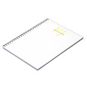 Carnet Joli Monogramme Jaune Blanc Moderne Minimaliste (Côté gauche)