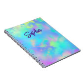 Carnet Joli monogramme marbré girly coloré (Côté Droit)
