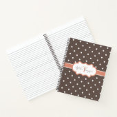Carnet Joli Monogramme Marron Orange à pois (Intérieur)