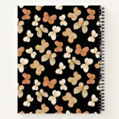 Carnet Joli monogramme Papillon Nom personnalisé Noir (Dos)
