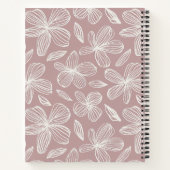 Carnet Joli Monogramme rose floral (Dos)