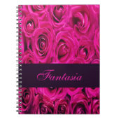 Carnet Joli monogramme rose roses (Devant)