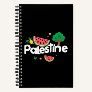 Carnet Joli mot Palestine entouré d'un arbre de pastèques