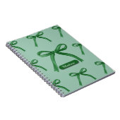 Carnet Joli motif à arc vert personnalisé (Côté Droit)