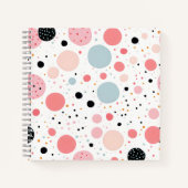 Carnet Joli motif à pois blanc (Devant)