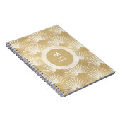 Carnet Joli motif art déco en or et blanc (Côté Droit)