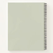 Carnet Joli motif botanique vert or blanc (Dos)